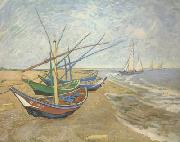 Vincent Van Gogh Fishing Boats on the Beach at Saintes-Maries (nn04) china oil painting artist